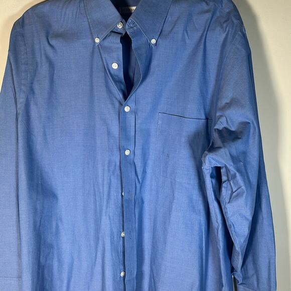 Geoffrey Bean Blue Button Down 16 1/2 32-33 Dress shirt - Picture 1 of 9